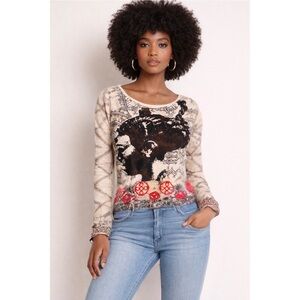 Vintage Mexx Graphic long sleeve Top Size Medium